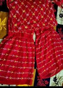 pakistani heavy embroider work kurta garara set