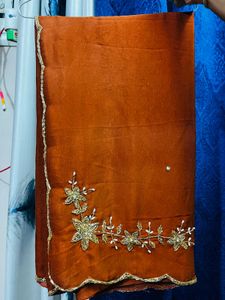 Crushed tissue silk saree new