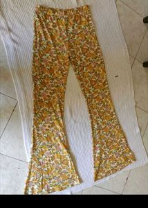 Retro Floral Bell Bottom Pants