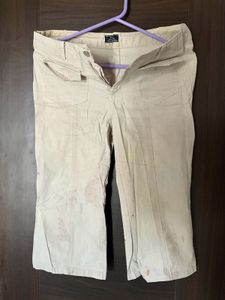 Off white Capri Imported For Ladies