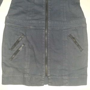 💎 Runway Chic Calvin Klein Denim Zip-Front Dress