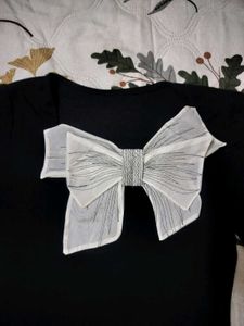 🇨🇦🇺🇸Chic Black Top with Bow🇺🇸🇨🇦