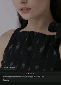 Black Crop Tie Up Top
