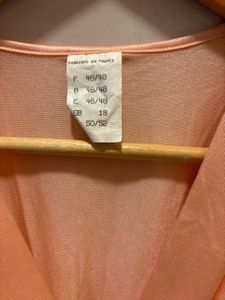 Chic Peach Wrap Dress