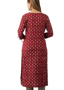 Women's Rayon Printed Straight Kurta (S)