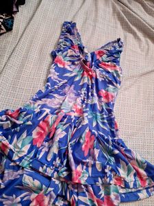 Vibrant Floral Print Summer Dress