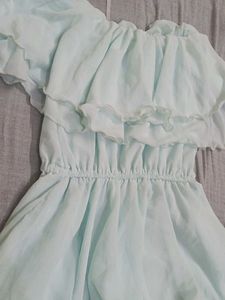 Light Blue Ruffled Romper