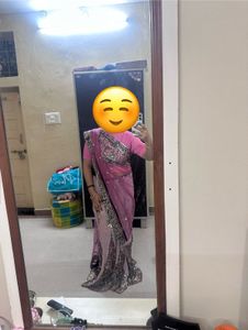 Beautiful Embellished Lavender Saree