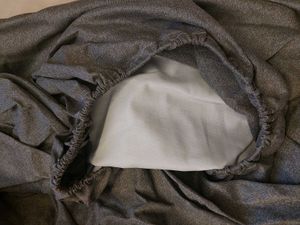 Grey Fitted Mattress Protector King Size Cotton