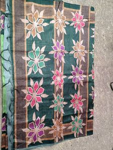 Green Saree Floral Print with blous
