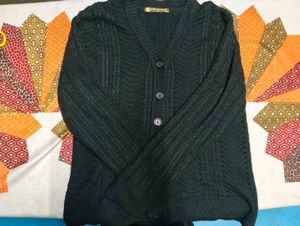 Classic Black Cable Knit Cardigan