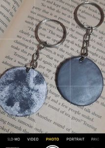 2 Moon Keychains