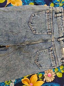 Acid Wash Wide Leg Jeans