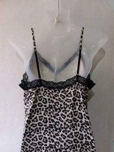 Leopard Print Lace Slip Dress