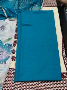 elegant teal blue organza suit