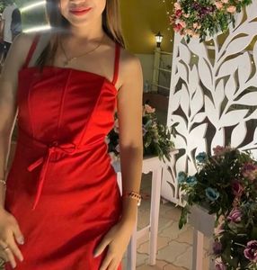 Stunning Red Halter Neck Bodycon Midi Dress from n