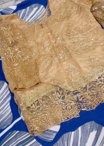 Exquisite Embellished Golden Kurta