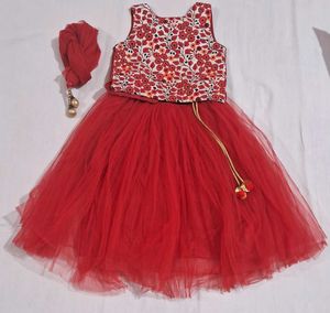 Red Floral Lehenga Choli Set