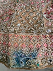 Peach Heavy Bridal Lehenga choli