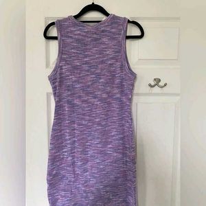 Purple Heather Knit Mini Dress