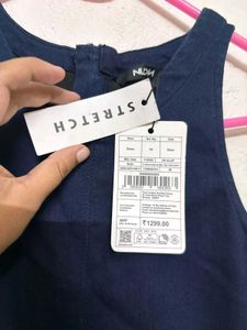 NUON Navy Blue bodycon denim mini ress
