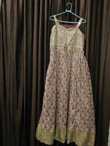 Floral Print Anarkali Dress