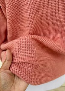 Unisex Waffle Knit Pullover Sweater