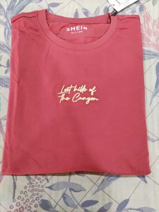 Shein Coral Graphic T-Shirt