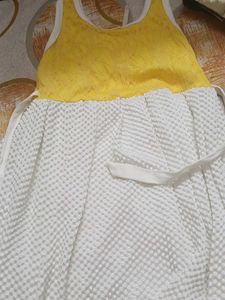 Yellow and White Sundress