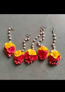 Haldi floral jewellery Set
