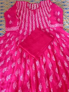 56 Kali chikankari kurti with cotton innar