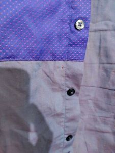 Stylish Dual Tone Purple Party Shirt 38 Slim Fit