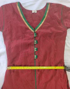 Red &amp; Green Salwar Kameez Suit + Dupatta