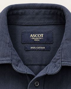 Men's Dark Blue Textured Shirt