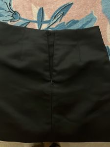 Black Mini Skirt with Bow Detail