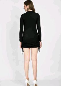 Korean Black Bodycon Dress