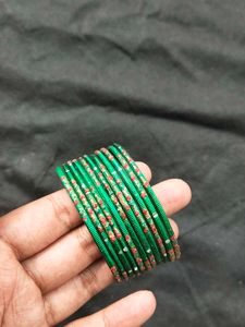 Pink &amp; Green Bangle Set