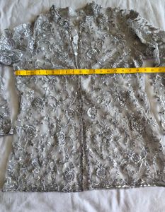 Embellished Net Jacket/Cape
