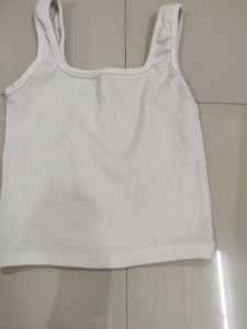 Classic White Ribbed Tank Top