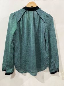 Kookai Green Printed Blouse – Size 38 (M)
