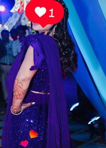 Stunning Purple Sequined Lehenga Choli