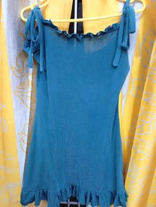 Chic Ruffle Trim Mini Dress