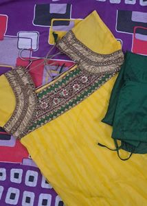 🌟Yellow Net Kurta Set