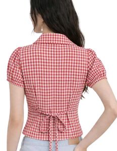Stylish check fitted shirt for women
