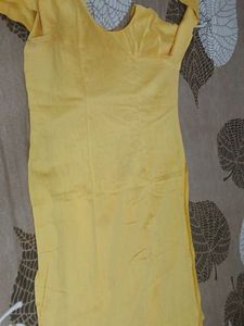 Yellow Embellished Kurta