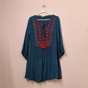👕 | Bohemian Embroidered Tassel Top