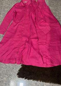 Duanghamol Pink shirt Dress with inner