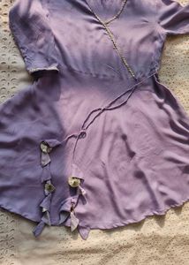 Elegant Lavender Ethnic Gown