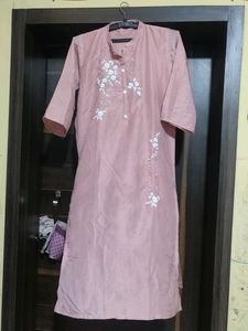 Dusty Rose Embroidered Kurti
