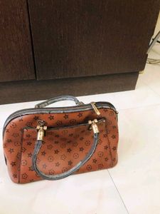 Boho Striped Tote Bag Brown handbag free